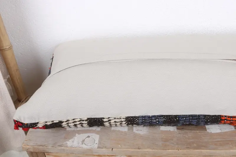 Lounge Throw Pillow Cover, Pillow for Sofa, Turkish Pillow, Turkish Kilim Pillow, Armchair Pillow, Pillow Sham, 12x36 Blue Pillow Sham - 7