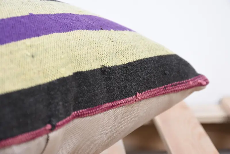 Vintage Kilim Throw Pillow, Handmade Kilim Cushion, 16x16 Pink Pillow Sham, Authentic Pillow, Vintage Kilim Pillow, Retro Pillow, Cushion Cover - 7