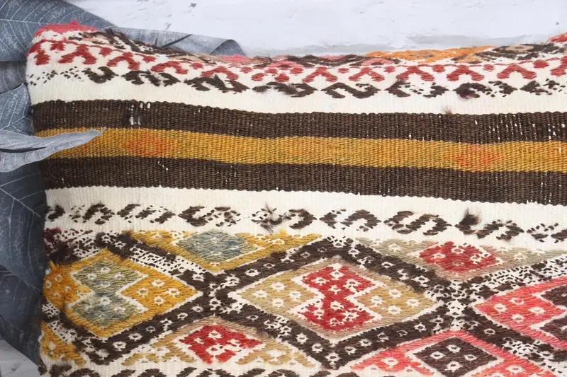 12x20 Beige Pillow Sham, Sofa Bolster Pillow Sham, Pillow Sham, Handmade Kilim Cushion, Interior Designer Pillow, Pillow for Couch - 2