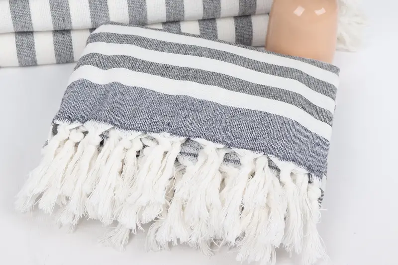 Absorbent Turkish towel, Cute Beach Towel, Bachelorette Gifts, Mother Of The Groom Gift, 68x40 Cotton Striped Terry Towel, Absorbent towel - 5