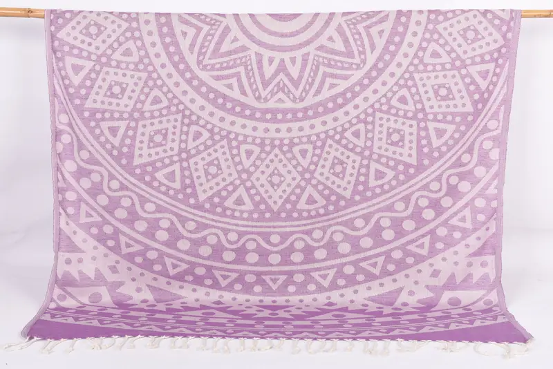 Turkish Towel Beach, Bachelorette Party Decorations, Embroidered Towel, Bulk Order Towel, 70x40 Cotton Round Pattern Towel, Anniversary Gift For Her - 1