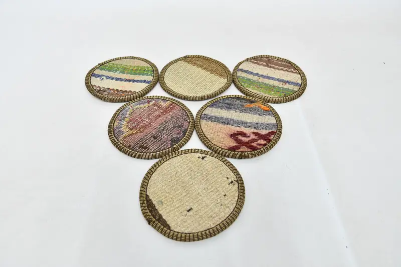 Zarif Bej ve Yeşil Bardak Altlığı Takımı, Çok Yönlü Masa Altlıkları