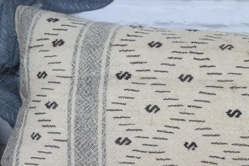 Vintage Pillow, 16x43 Beige Pillow Case, Bed Cushion Case, Cushion, Throw Kilim Pillow, Aesthetic Pillow, Pillow for Couch - 2