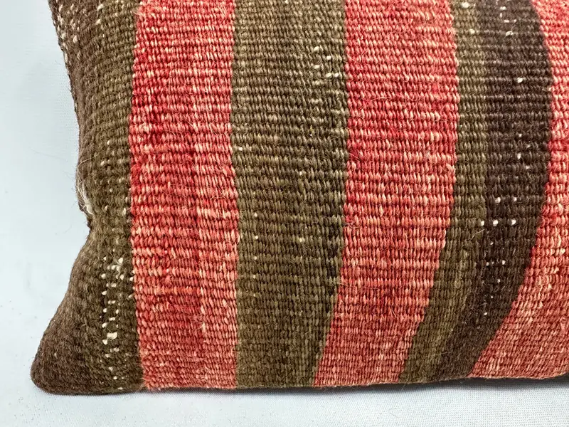 Cushion Cover, Handmade Kilim Cushion, 8x16 Red Cushion Cover, Interior Designer Pillow, Home Decor Pillow, Decorative Cushion Case - 2