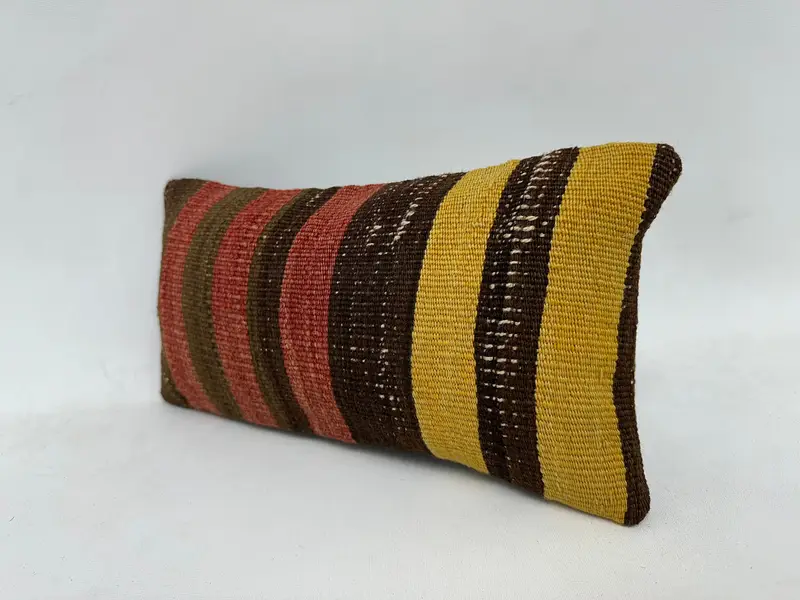 Cushion Cover, Handmade Kilim Cushion, 8x16 Red Cushion Cover, Interior Designer Pillow, Home Decor Pillow, Decorative Cushion Case - 4