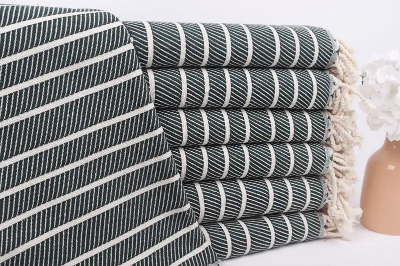Bridesmaid Towel, Gym Towel, 70x40 Bamboo Striped Towel, Personalized Gift For Him, Soft towel, Bridesmaid Gift Towel, Personalized Wedding Gift - 1