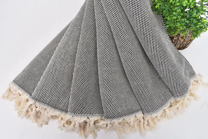 Türk çay havlu, küçük banyo havlu, özel çay havlu, 40x18 pamuklu polka nokta havlu, banyo havlu, plaj teması düğün hediyesi, nedime havlu - 4