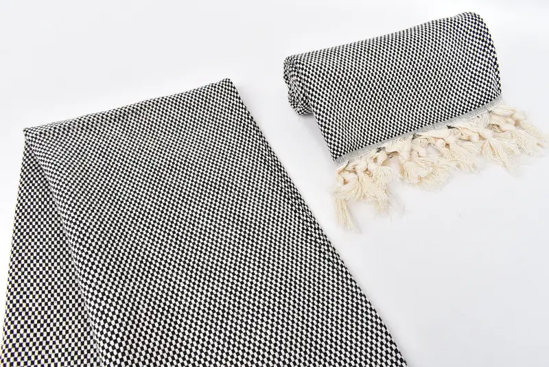 Türk çay havlu, küçük banyo havlu, özel çay havlu, 40x18 pamuklu polka nokta havlu, banyo havlu, plaj teması düğün hediyesi, nedime havlu - 7