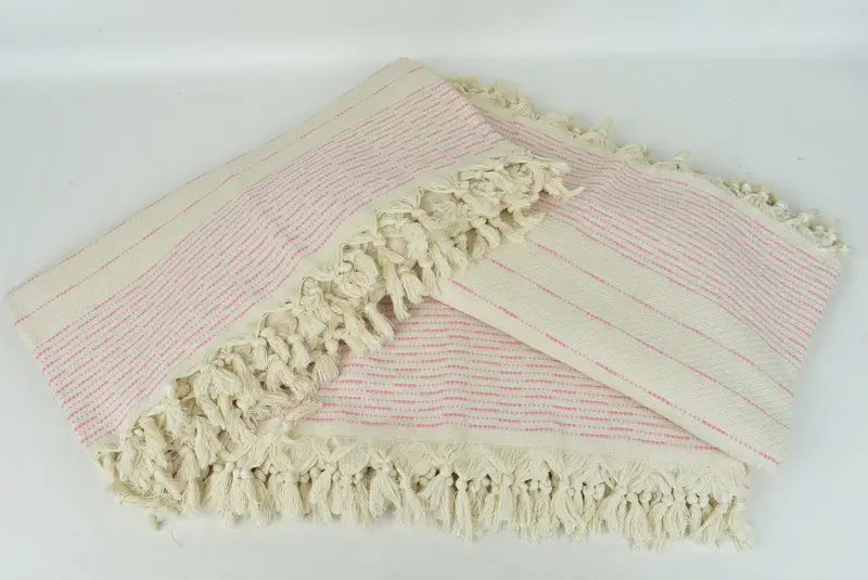 Handmade Gift, Housewarming Gift, Turkish Cotton Throw Blanket, Custom Wedding Gifts, Wedding Favors, 98x92 Cotton Striped Design Towel - 6