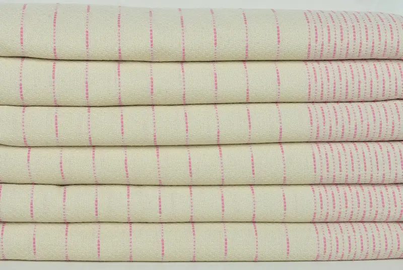 Handmade Gift, Housewarming Gift, Turkish Cotton Throw Blanket, Custom Wedding Gifts, Wedding Favors, 98x92 Cotton Striped Design Towel - 2