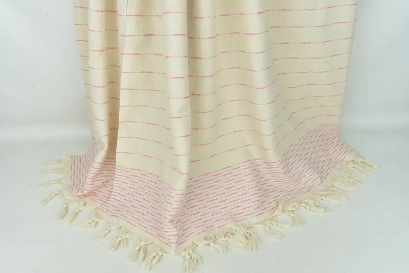 Handmade Gift, Housewarming Gift, Turkish Cotton Throw Blanket, Custom Wedding Gifts, Wedding Favors, 98x92 Cotton Striped Design Towel - 8
