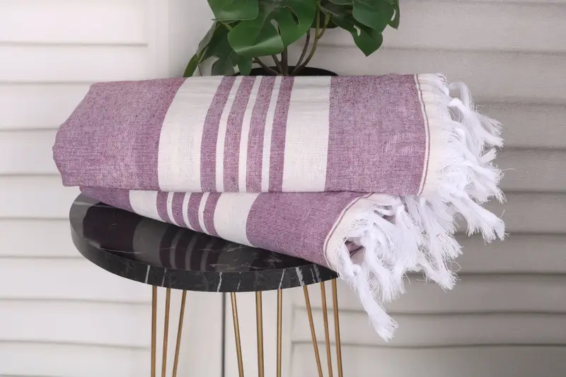 Wedding Gift Ideas, Handmade Gift, Turkish Towel Bulk, Bachelorette Party Decorations, Turkish Towel USA, Spa Gift Towel, 70x40 Cotton Striped Towel - 3