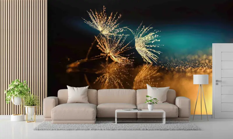 Zarif Karahindiba Sevgilisi Baskılı Duvar Kağıdı: Trendy Ev Dekorasyonu