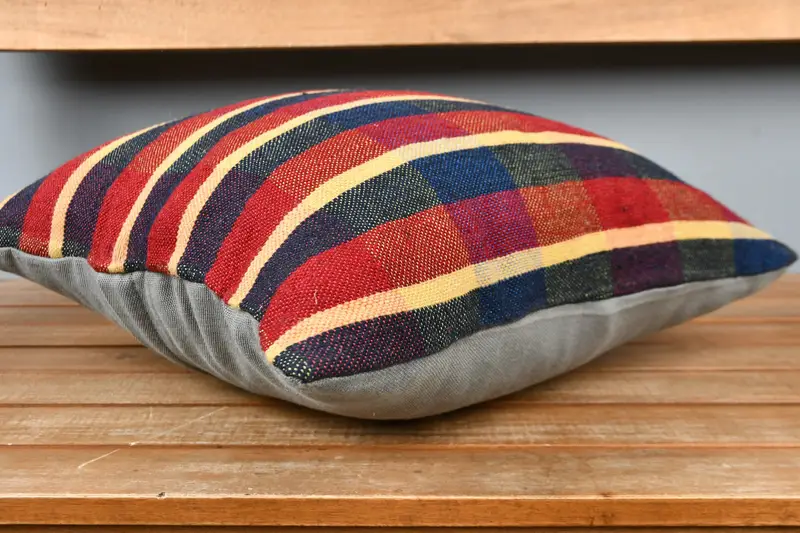 Home Decor Pillow, Vintage Pillow, Pillow for Couch, Ikat Pillow, Cushion Case, Southwestern Pillow, 16x16 Red Cushion Case, Authentic Cushion - 3