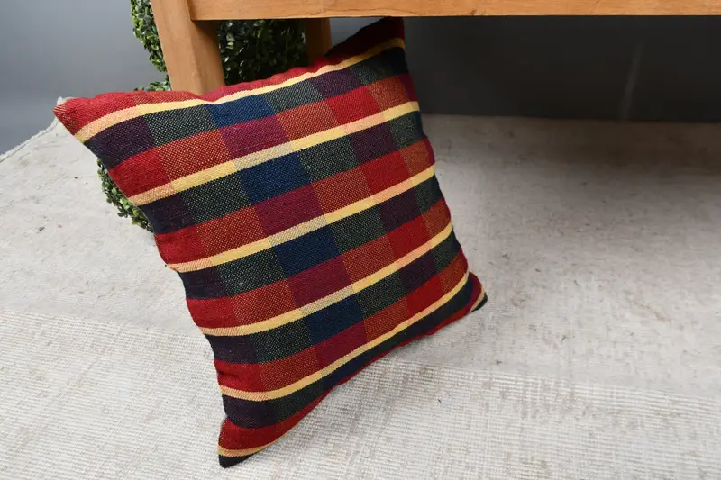 Home Decor Pillow, Vintage Pillow, Pillow for Couch, Ikat Pillow, Cushion Case, Southwestern Pillow, 16x16 Red Cushion Case, Authentic Cushion - 7