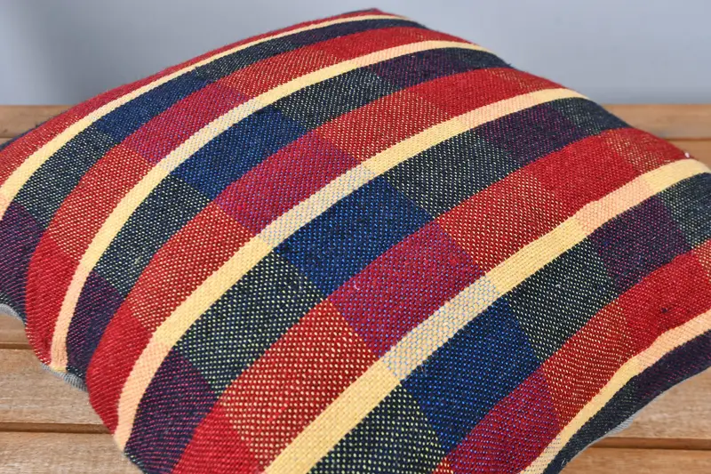Home Decor Pillow, Vintage Pillow, Pillow for Couch, Ikat Pillow, Cushion Case, Southwestern Pillow, 16x16 Red Cushion Case, Authentic Cushion - 4