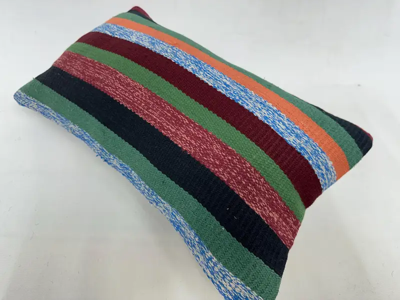 12x20 Green Cushion Case, Kilim Pillow Cover, Anatolian Pillow Case, Ethnical Kilim Rug Pillow, Cushion Case, Kilim Cushion Sham - 6