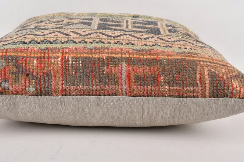 Kilim Pillow, Gift Pillow, Decorative Throw Pillow Sham, 24x24 Blue Cushion Case, Kilim Cushion Sham, Natural Pillow, Pillow Cover - 5