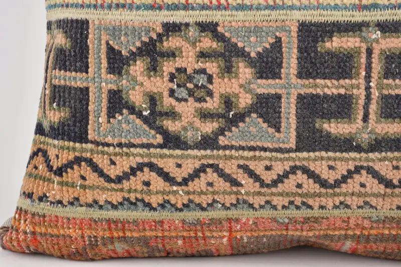Kilim Pillow, Gift Pillow, Decorative Throw Pillow Sham, 24x24 Blue Cushion Case, Kilim Cushion Sham, Natural Pillow, Pillow Cover - 4