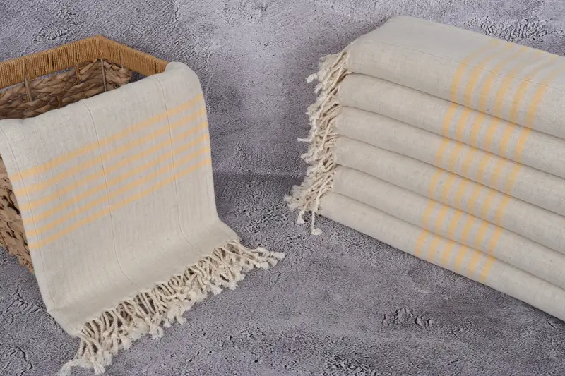 Gift Boxes Towel, Peshtemal Towel, 68x36 Cotton Striped Towel, Gift For Him, Gift For Her, Gift For Wedding Day, Bridesmaid Gift, Holiday Towel - 3