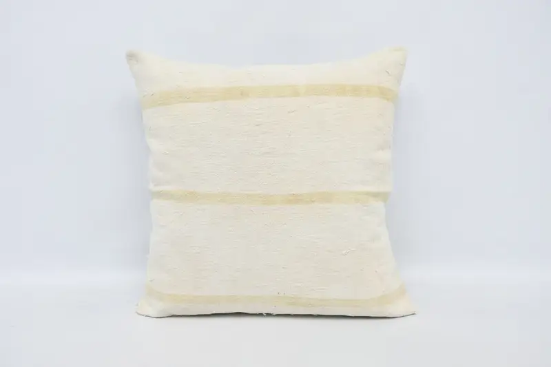Gift Pillow, Turkish Pillow, Living Room Throw Pillow Case, 28x28 White Pillow, Colorful Pillow Sham, Kilim Cushion Sham, Pillow - 1