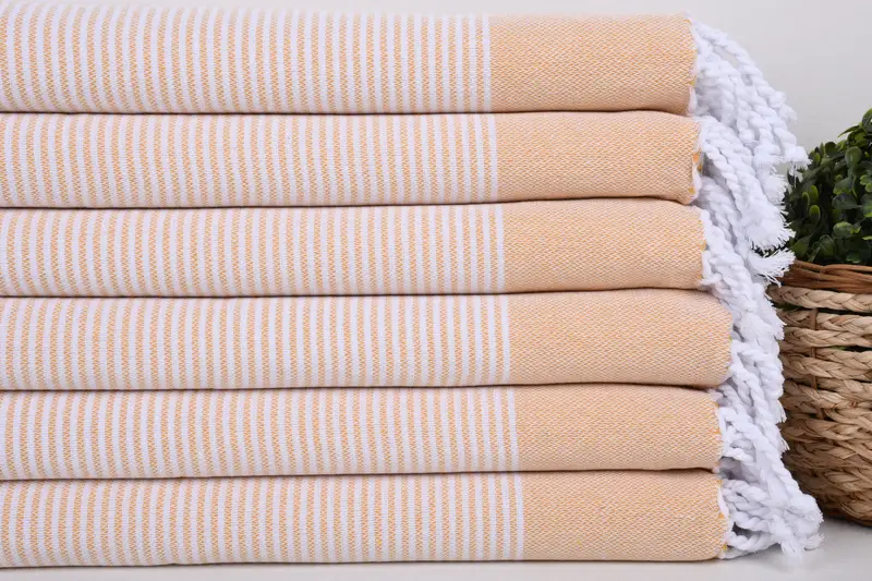 Turkish Tea Towel, 40x18 Cotton Striped Towel, Gift For Best Friend, Turkish Hand Towel, Summer Gift, Personalized Gift, Guest Towel, Handmade Gift - 2