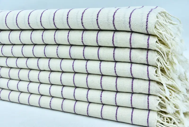 Personalized Towel Gift, 64x38 Linen Striped Towel, Bridesmaid Gift Towel, Wedding Shower Gift, Embroidered Towel, Turkish towel, Luxury Beach Towel - 3
