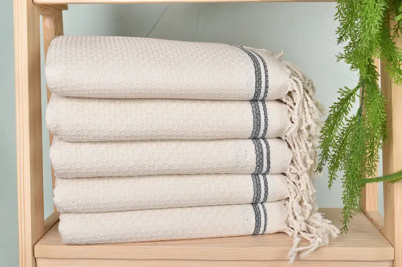 Soft towel, Organic cotton Turkish peshtemal towel, Gift For Bride, Personalized Towel, Scarf Towel, Bridesmaid Gifts, 68x36 Cotton Striped Towel - 2