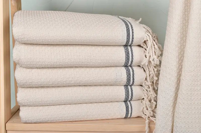Soft towel, Organic cotton Turkish peshtemal towel, Gift For Bride, Personalized Towel, Scarf Towel, Bridesmaid Gifts, 68x36 Cotton Striped Towel - 1
