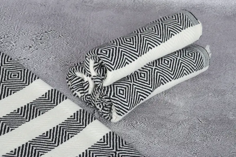 32x20 Cotton Diamond Towel, Monogram Kitchen Towel, Turkish Tea Towel, Small Towel, Monogram Hand Towel, Custom Wedding Gift From Bridesmaid - 8