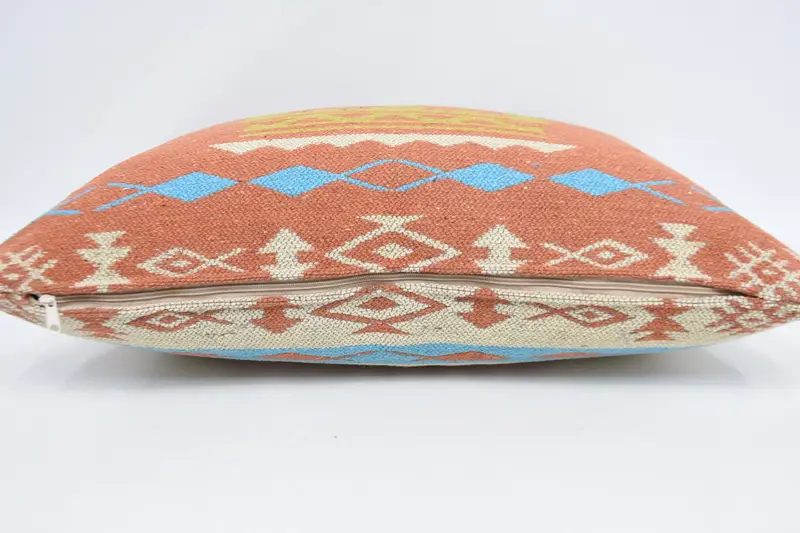 Vintage Kilim Throw Pillow, Kilim Pillow, Designer Throw Cushion Cover, 20x28 Green Cushion Case, Cushion Cover, Antique Pillows - 6
