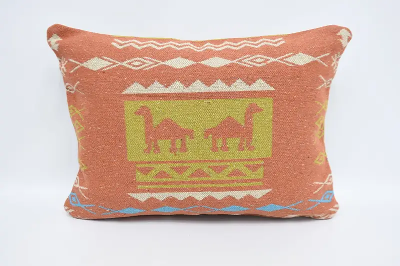 Vintage Kilim Throw Pillow, Kilim Pillow, Designer Throw Cushion Cover, 20x28 Green Cushion Case, Cushion Cover, Antique Pillows - 5