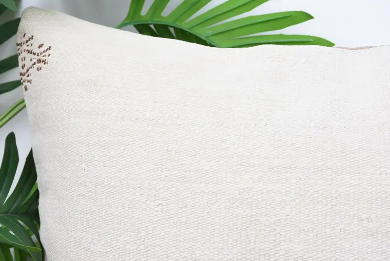 Pillow Sham, Rustic Pillow Case, Turkish Pillow, 18x18 White Pillow Cover, Antique Pillows, Handmade Kilim Cushion, Authentic Pillow Sham - 2