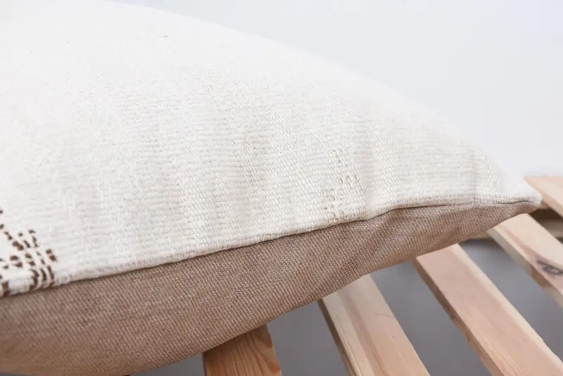 Pillow Sham, Rustic Pillow Case, Turkish Pillow, 18x18 White Pillow Cover, Antique Pillows, Handmade Kilim Cushion, Authentic Pillow Sham - 7