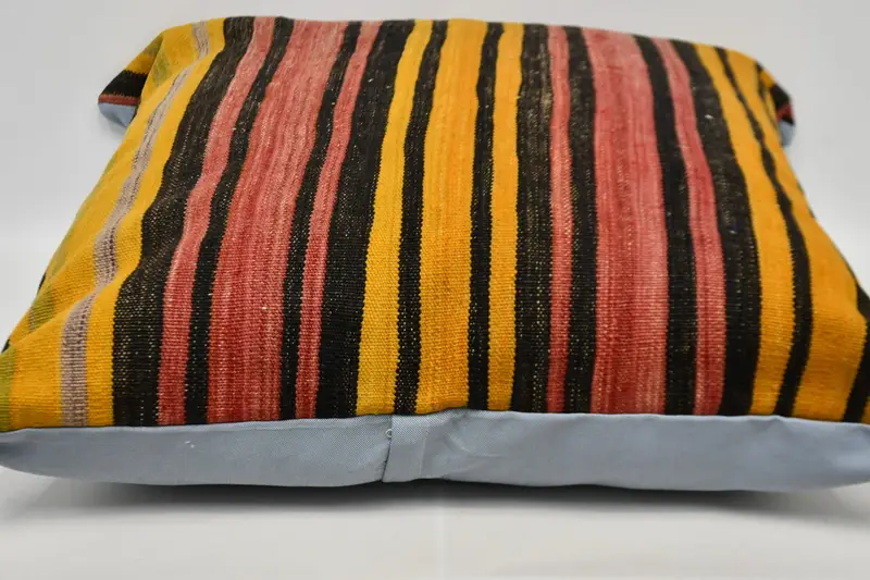 Pillow Case, Morroccon Kilim Cushion Cushion, Turkish Pillow, 32x32 Orange Cushion Cover, Vintage Kilim Throw Pillow, Vintage Kilim Pillow - 6