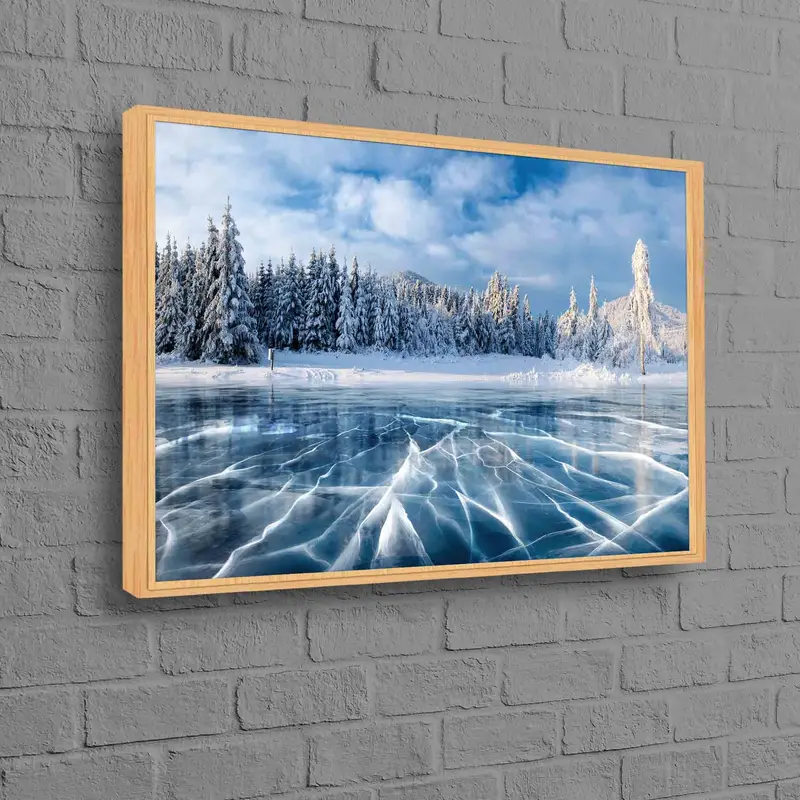 Elegant Winter Forest View Printed Canvas - Nature Landscape Art