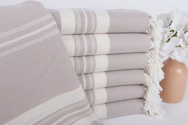 Bachelorette Towel, 60x38 Cotton Striped Towel, Bridal Shower Gift, Bridesmaid Gift, Lightweight Turkish towel, Personalized Gift For Him - 1