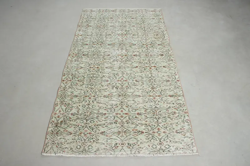 グリーン オンブレ ラグ、3.4x6.6 フィート エレガントな装飾