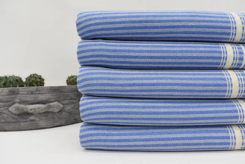 Large Turkish Towel, Eco-Friendly Turkish Towel, Gifts For Him, Scarf Towel, Turkish bath towel, 68x38 Linen Striped Towel, Boyfriend Christmas Gift - 2