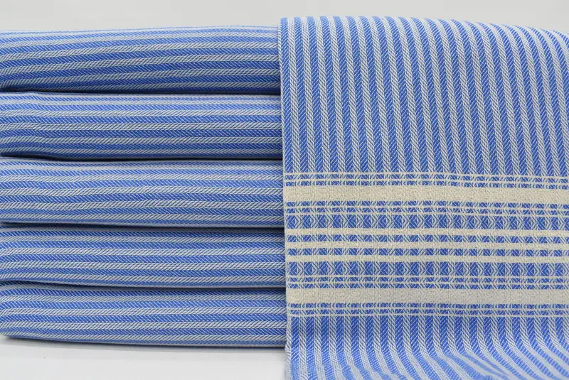 Large Turkish Towel, Eco-Friendly Turkish Towel, Gifts For Him, Scarf Towel, Turkish bath towel, 68x38 Linen Striped Towel, Boyfriend Christmas Gift - 1