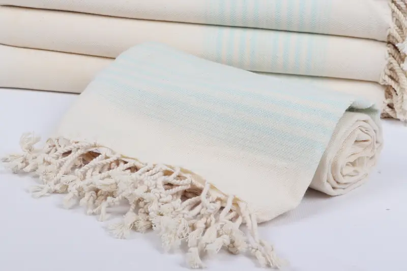 Organic Towel, 80x40 Linen Striped Towel, Bachelorette Party Gifts, Personalized Gift, Summer Towel, Bridal Shower Favors, Bachelor Party Gifts - 4