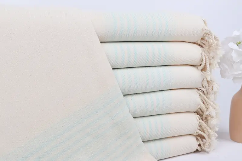 Organic Towel, 80x40 Linen Striped Towel, Bachelorette Party Gifts, Personalized Gift, Summer Towel, Bridal Shower Favors, Bachelor Party Gifts - 1