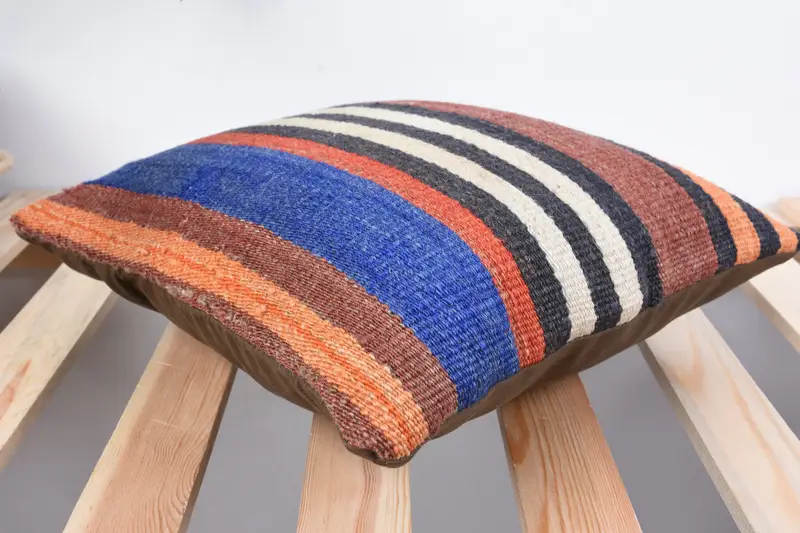 Vintage Kilim Pillow, Outdoor Bolster Pillow Cover, Vintage Kilim Throw Pillow, Boho Pillow, Cushion Case, 12x12 Red Pillow Sham - 6