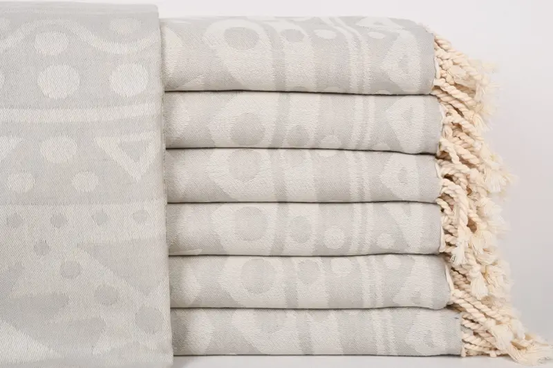 Gift For Boyfriend, 70x40 Cotton Round Pattern Towel, Turkish Towel Set, Custom Wedding Gift, Thin towel, Bachelor Bachelorette Party Favors - 1