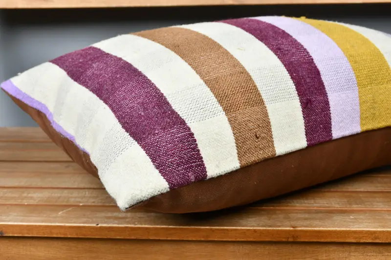 Home Decor Pillow, Cotton Pillow, Turkish Rugs Cushion Cover, Cushion Cover, Boho Pillow Sham Cover, 16x24 Beige Pillow Cover, Kilim Pillow - 4