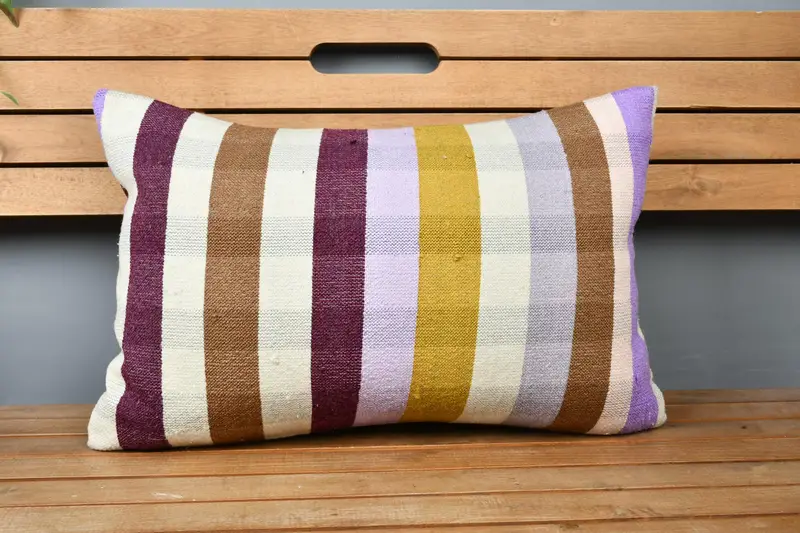Home Decor Pillow, Cotton Pillow, Turkish Rugs Cushion Cover, Cushion Cover, Boho Pillow Sham Cover, 16x24 Beige Pillow Cover, Kilim Pillow - 6
