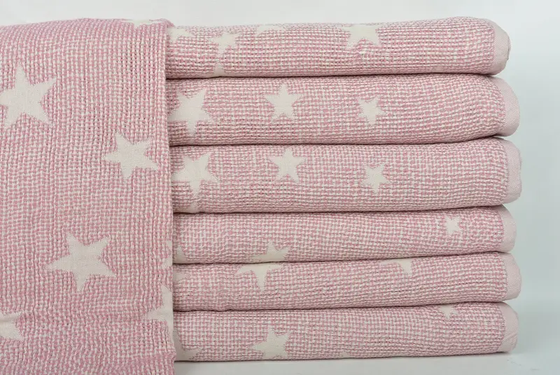 Organic Beach Blanket, Monogram Blanket, 50x48 Cotton Star Design Towel, Bridesmaid Gifts, Personalized Blanket, Anniversary Gift For Her - 2
