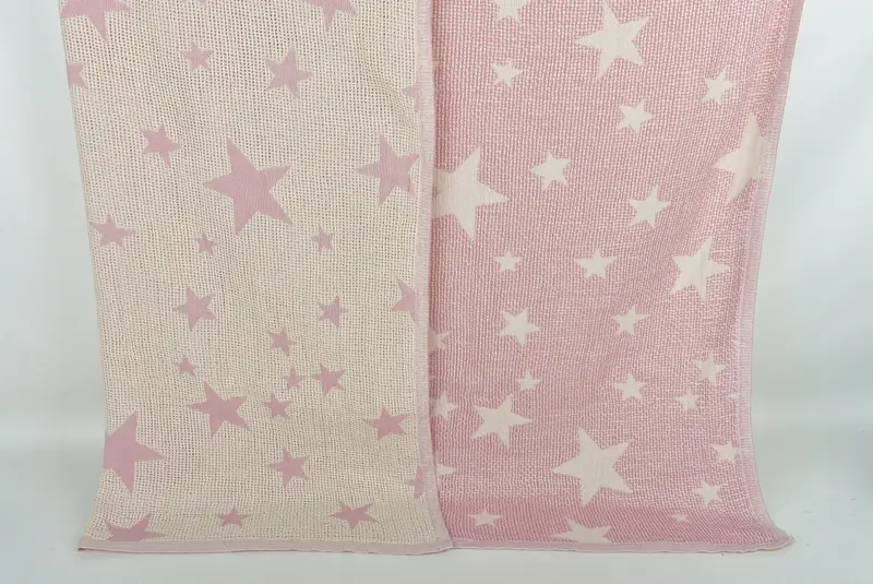 Organic Beach Blanket, Monogram Blanket, 50x48 Cotton Star Design Towel, Bridesmaid Gifts, Personalized Blanket, Anniversary Gift For Her - 1