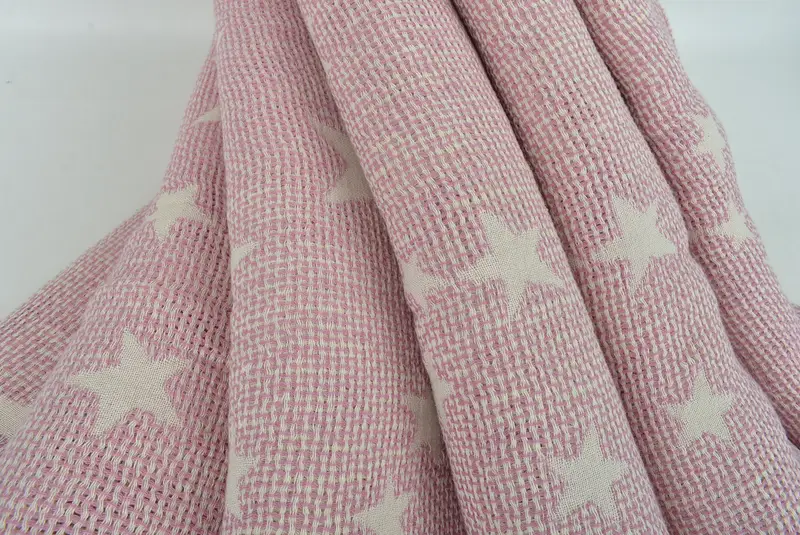 Organic Beach Blanket, Monogram Blanket, 50x48 Cotton Star Design Towel, Bridesmaid Gifts, Personalized Blanket, Anniversary Gift For Her - 6