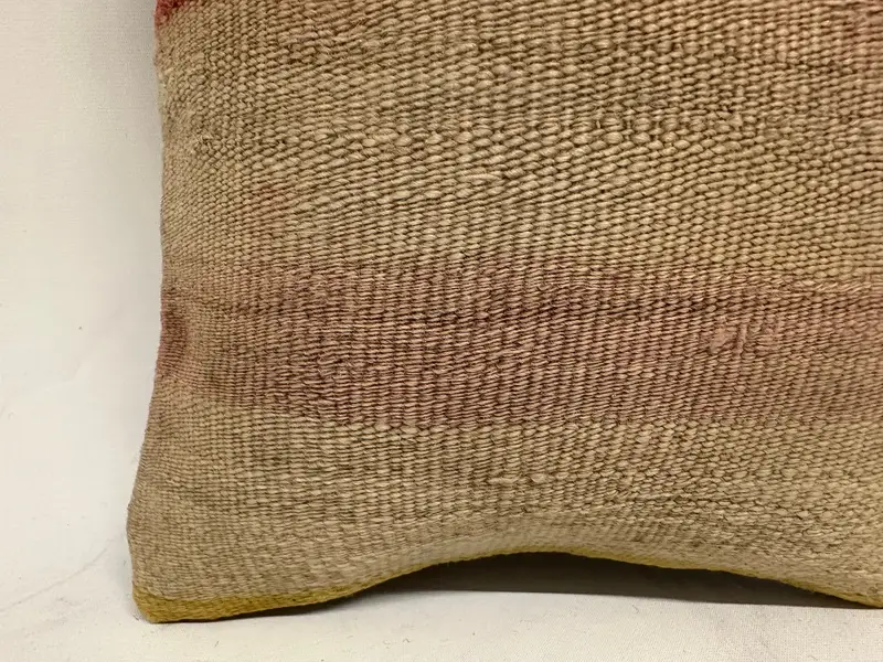 12x12 Beige Pillow, Kilim Cushion Sham, Cushion Case, Handmade Kilim Cushion, Wholesale Pillow Case, Handmade Rug Seat Pillow Case, Pillow for Sofa - 2